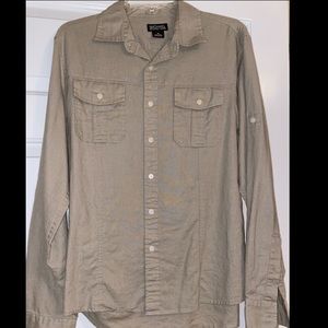 MICHAEL KORS Michael Kors Men’s Khaki Button Down